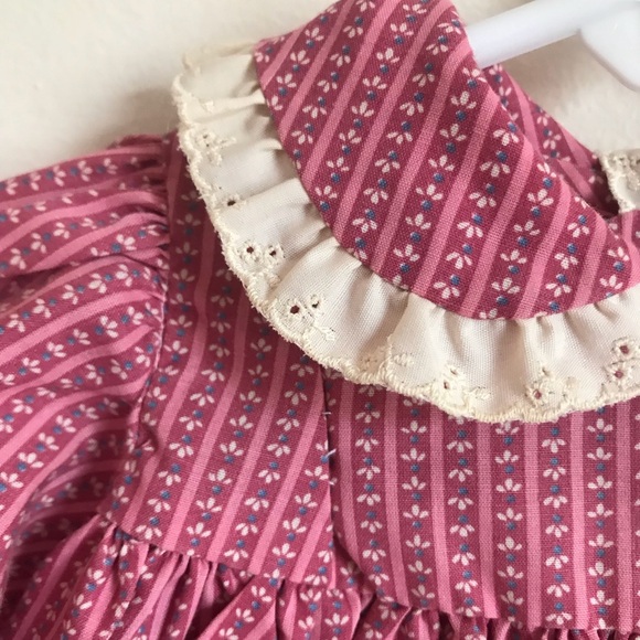 Rare Vintage1970’s Custom Flower Lace Collar Dress - Picture 6 of 8